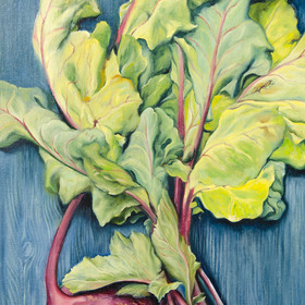 Peinture : The Kohlrabi cabbage - Oil on Canvas/ cardboard - 30 x 40 cm
