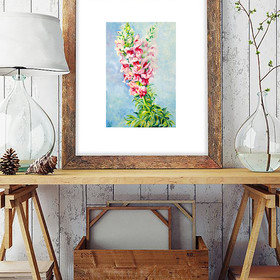 Peinture : Dragon Flowers (Snapdragons) - Oil on Canvas/ cardboard - 20 x 30 cm