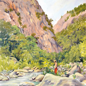 Peinture : Goynuk canyon - Oil on Canvas/ cardboard - 25 x 35 cm