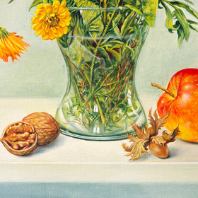 Peinture : Flower bouquet - Oil on Canvas - 40 x 50 cm