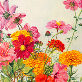 Peinture : Flower bouquet - Oil on Canvas - 40 x 50 cm