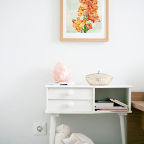Peinture : An Orange Gladiolus - Oil on Canvas/ cardboard - 30 x 40 cm