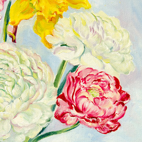 Peinture : Spring Bouquet - Oil on Canvas/ cardboard - 30 x 40 cm
