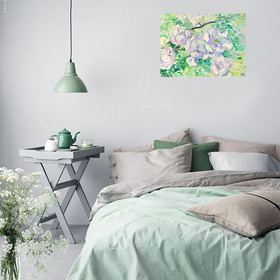 Peinture : Magnolia - Oil on Canvas/ cardboard - 40 x 30 cm