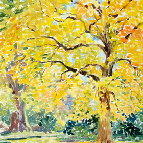 Peinture : Autumn landscapes - Oil on Canvas/ cardboard - 18 x 24 cm