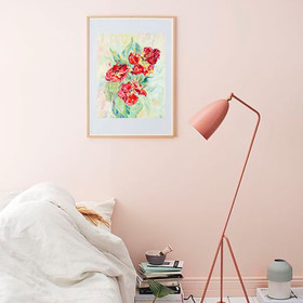 Peinture : Red tulips - Oil on Canvas/ cardboard - 18 x 25 cm