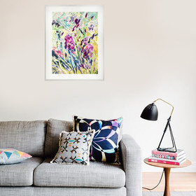 Peinture : Purple Irises - Oil on paper - 30 x 40 cm