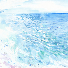 Peinture : Seascape. Mediterranean Series #7 - Watercolor on paper - 24 x 19 cm