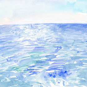 Peinture : Seascape. Mediterranean Series #8 - Watercolor on paper - 24 x 18 cm