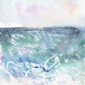 Peinture : Seascape. Mediterranean Series #10 - Watercolor on paper - 23 x 30 cm