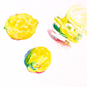Peinture : Lemons - Oil on paper - 30 x 24 cm