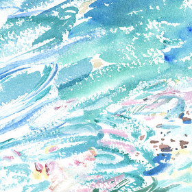 Peinture : Seascape. Mediterranean Series #13 - Watercolor on paper - 26 x 18 cm