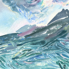 Peinture : Seascape. Mediterranean Series #15 - Watercolor on paper - null x null cm