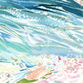 Peinture : Seascape Lago Maggiore - Watercolor on paper - 26 x 18 cm