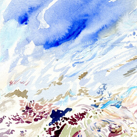 Peinture : Venetian Coast - Watercolor on paper - 24 x 34 cm