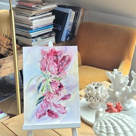 Peinture : Purple Tulips 2025 - Watercolor on paper - 21 x 30 cm