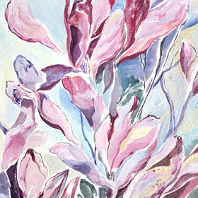Peinture : Magnolia - Watercolor on paper - 30 x 40 cm