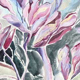 Peinture : Magnolia - Watercolor on paper - 30 x 40 cm