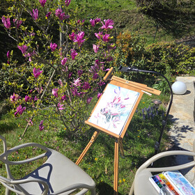 Peinture : Magnolia - Watercolor on paper - 30 x 40 cm